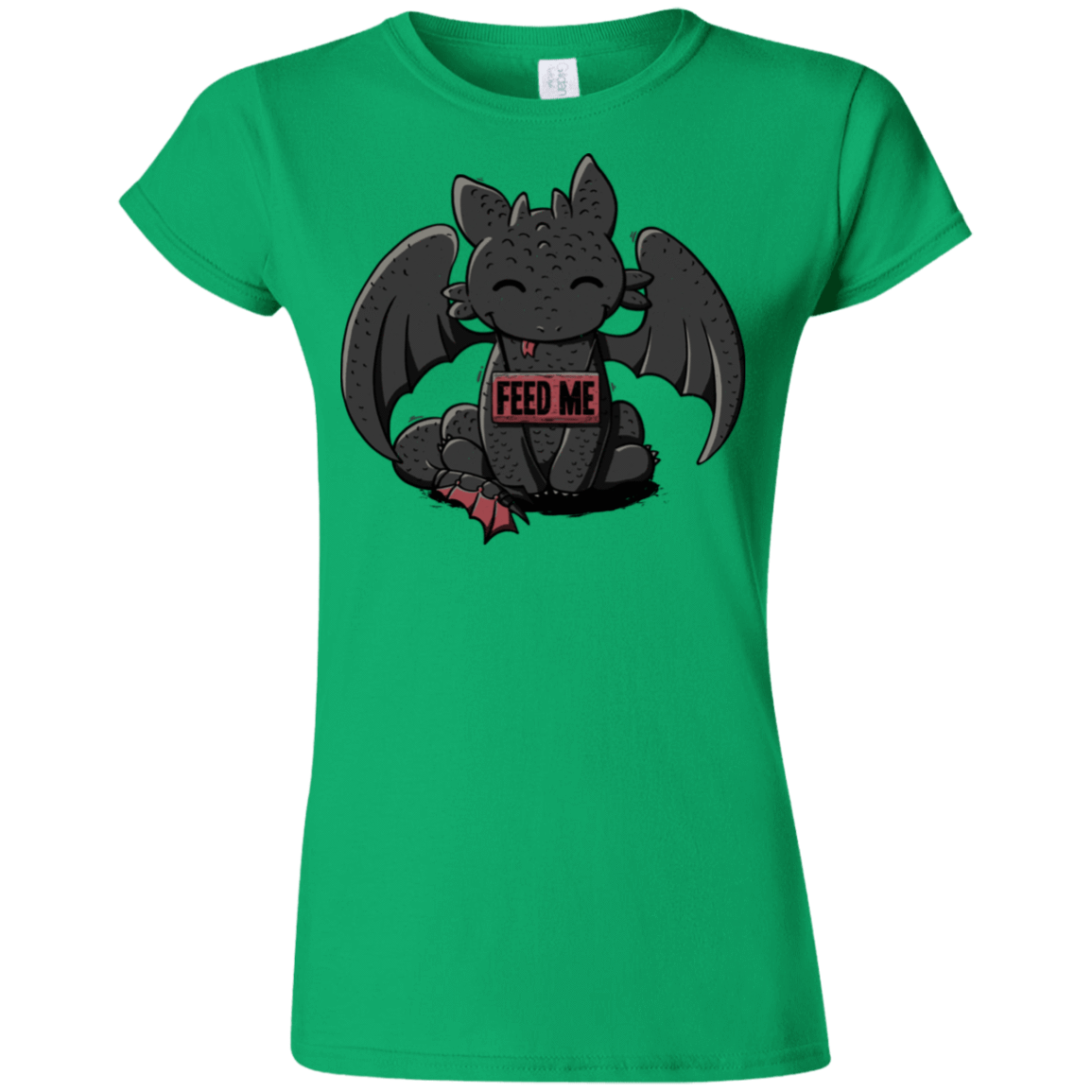 T-Shirts Irish Green / S Toothless Feed Me Junior Slimmer-Fit T-Shirt