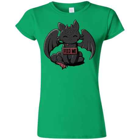 T-Shirts Irish Green / S Toothless Feed Me Junior Slimmer-Fit T-Shirt