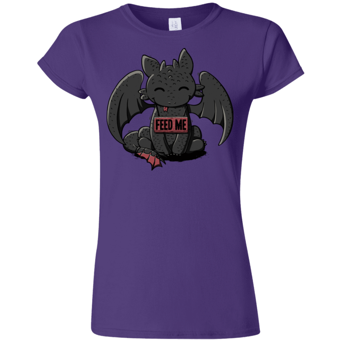 T-Shirts Purple / S Toothless Feed Me Junior Slimmer-Fit T-Shirt