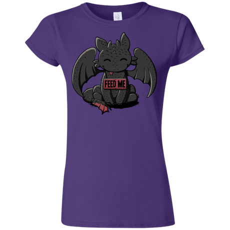 T-Shirts Purple / S Toothless Feed Me Junior Slimmer-Fit T-Shirt