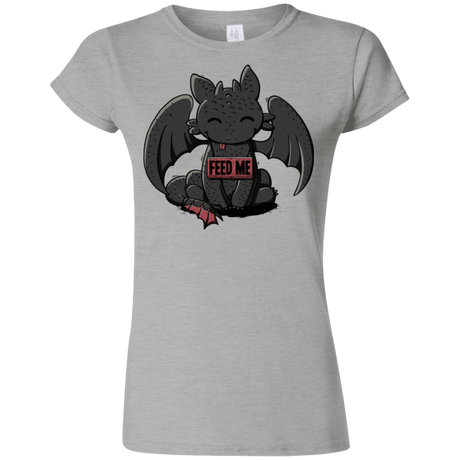 T-Shirts Sport Grey / S Toothless Feed Me Junior Slimmer-Fit T-Shirt