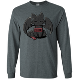 T-Shirts Dark Heather / S Toothless Feed Me Men's Long Sleeve T-Shirt
