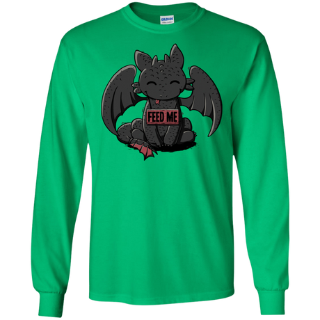 T-Shirts Irish Green / S Toothless Feed Me Men's Long Sleeve T-Shirt