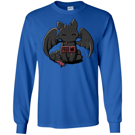 T-Shirts Royal / S Toothless Feed Me Men's Long Sleeve T-Shirt