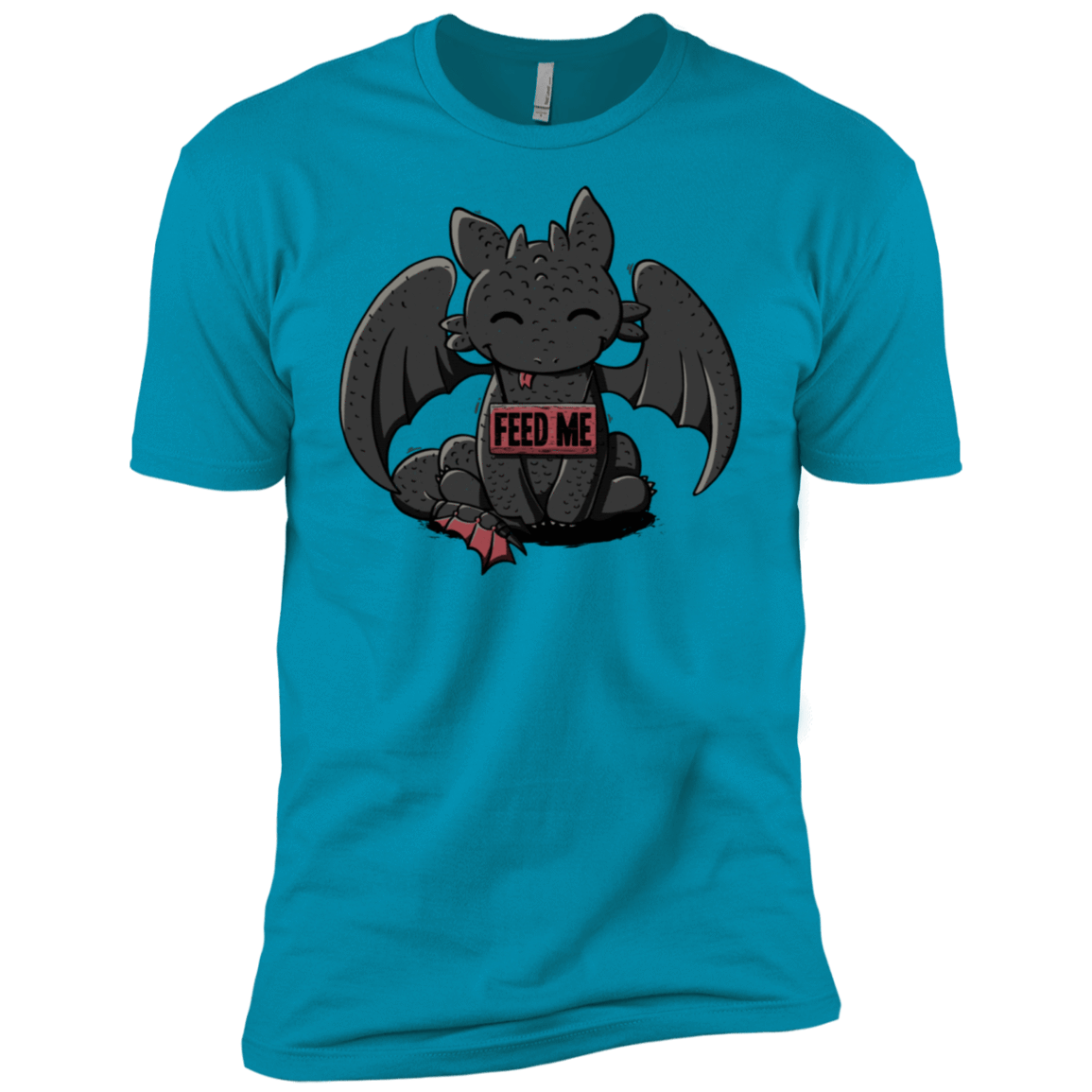 T-Shirts Turquoise / X-Small Toothless Feed Me Men's Premium T-Shirt