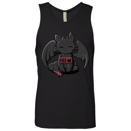 T-Shirts Black / S Toothless Feed Me Men's Premium Tank Top