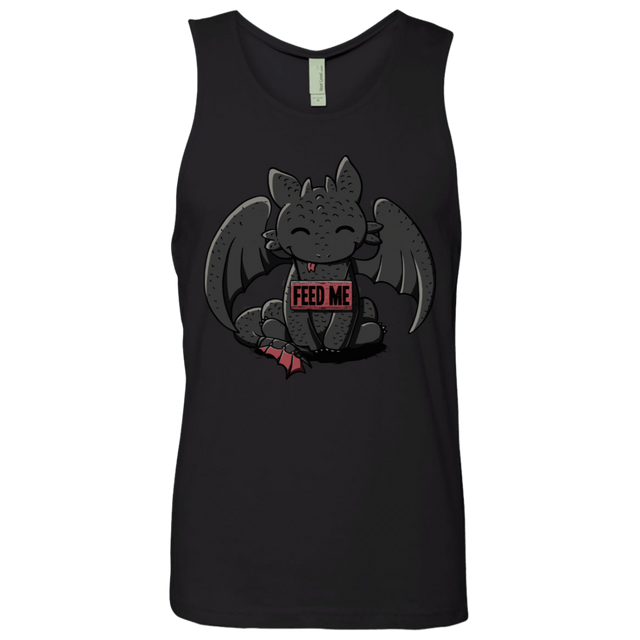 T-Shirts Black / S Toothless Feed Me Men's Premium Tank Top