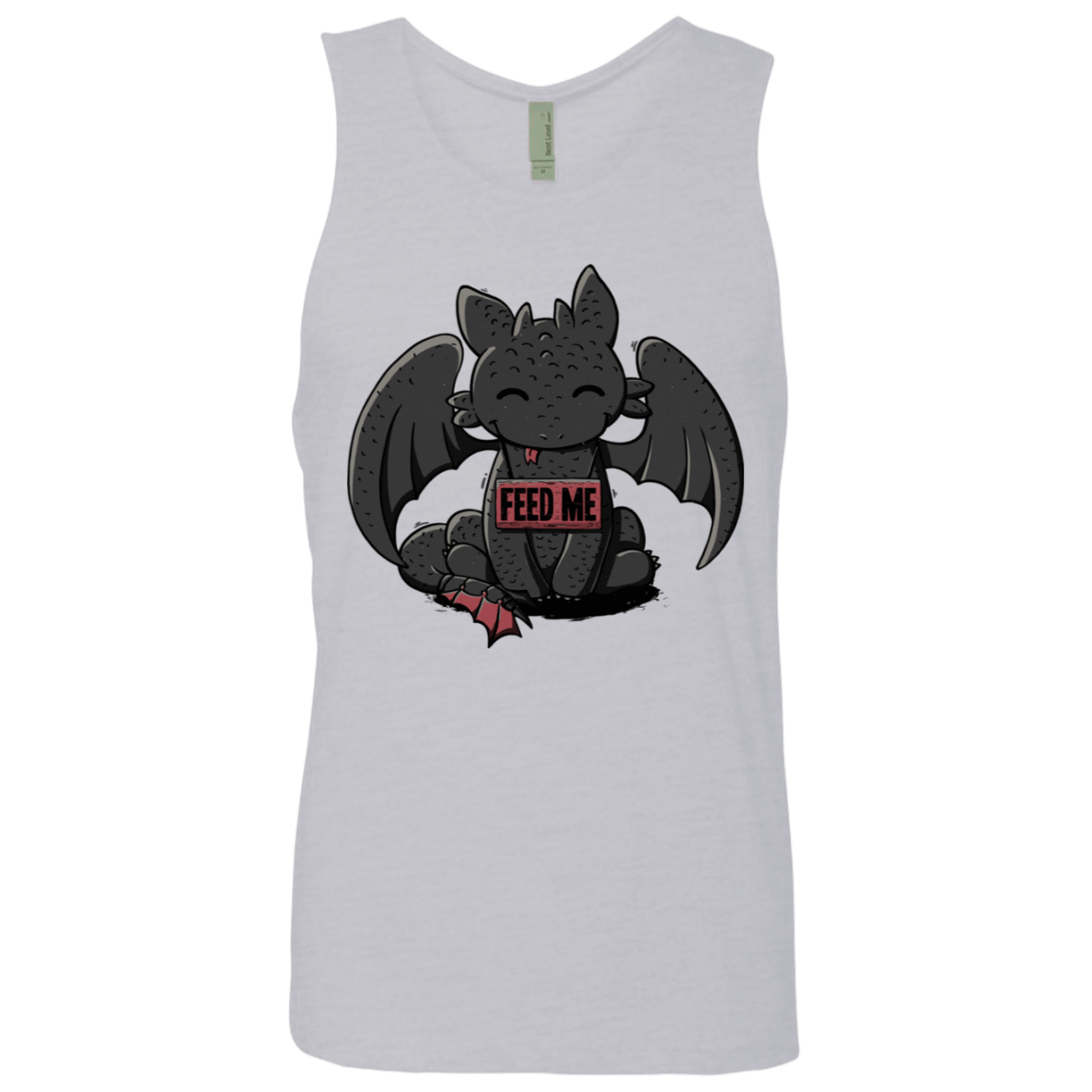 T-Shirts Heather Grey / S Toothless Feed Me Men's Premium Tank Top