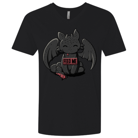 T-Shirts Black / X-Small Toothless Feed Me Men's Premium V-Neck