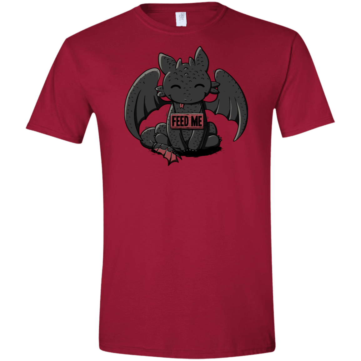 T-Shirts Cardinal Red / S Toothless Feed Me Men's Semi-Fitted Softstyle
