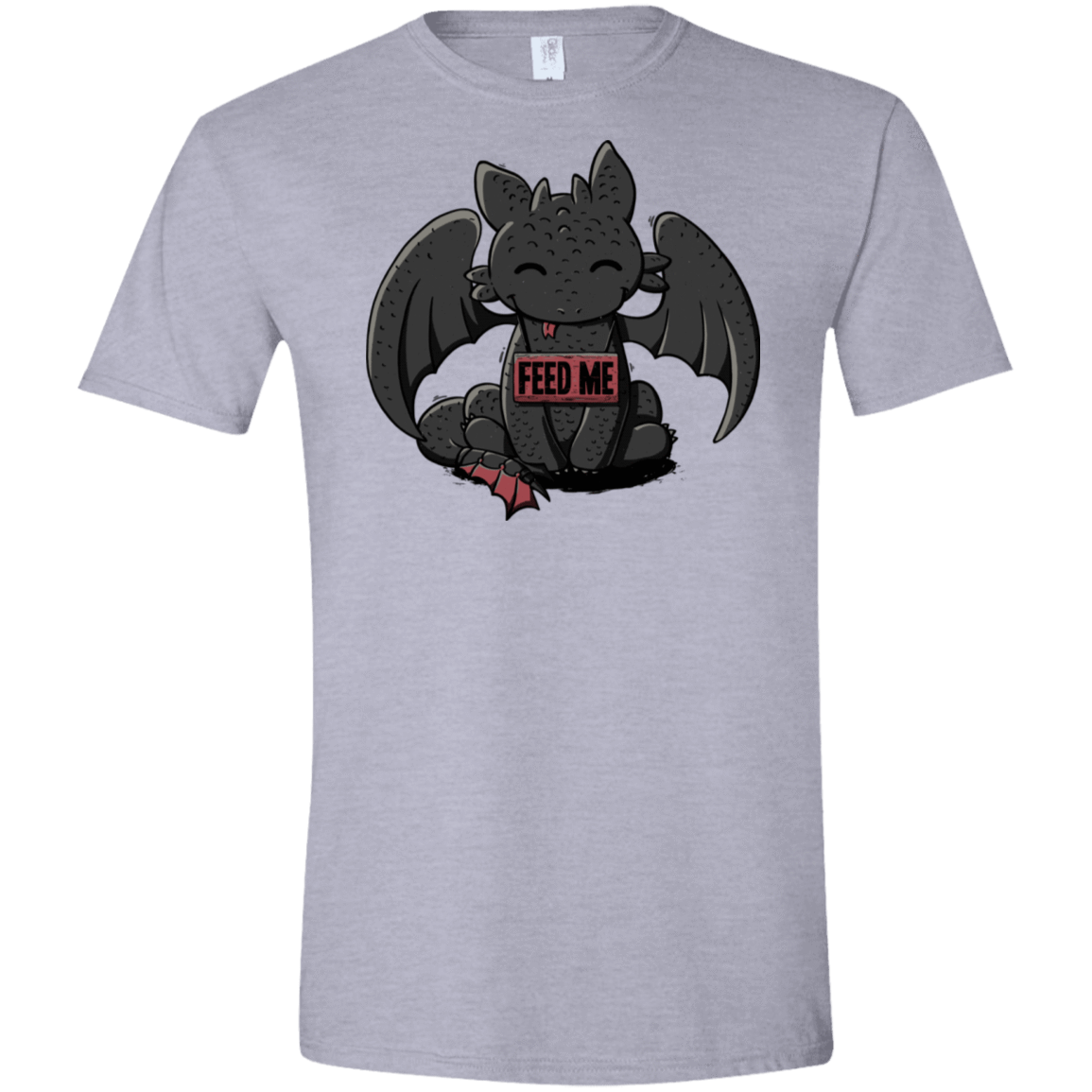 T-Shirts Sport Grey / X-Small Toothless Feed Me Men's Semi-Fitted Softstyle