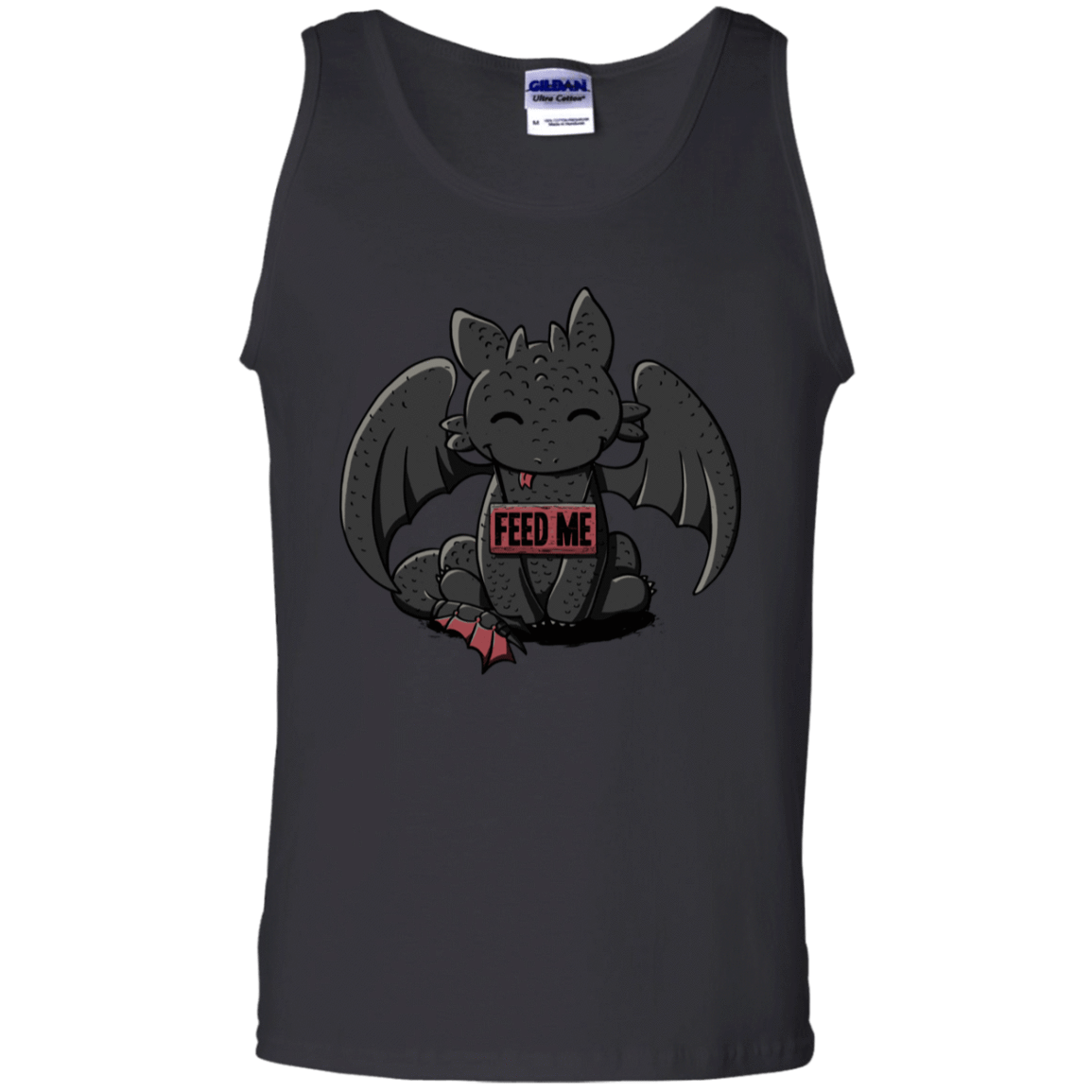T-Shirts Black / S Toothless Feed Me Men's Tank Top