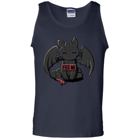 T-Shirts Navy / S Toothless Feed Me Men's Tank Top