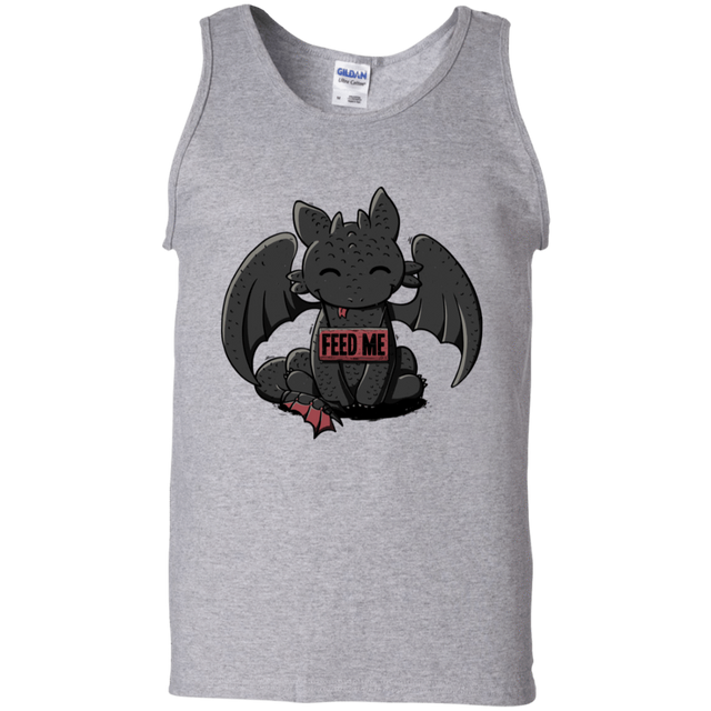 T-Shirts Sport Grey / S Toothless Feed Me Men's Tank Top