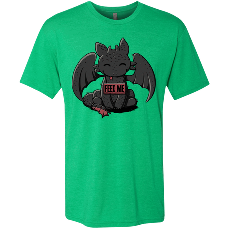 T-Shirts Envy / S Toothless Feed Me Men's Triblend T-Shirt