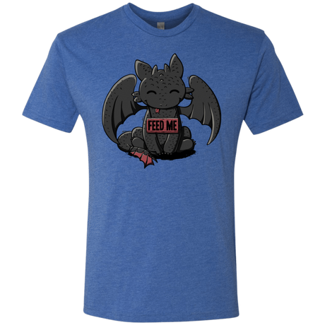 T-Shirts Vintage Royal / S Toothless Feed Me Men's Triblend T-Shirt