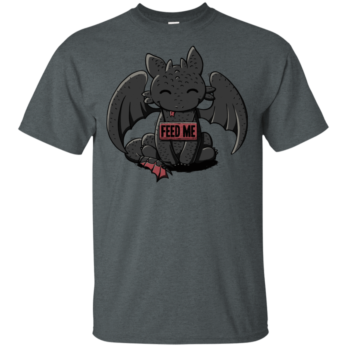 T-Shirts Dark Heather / S Toothless Feed Me T-Shirt
