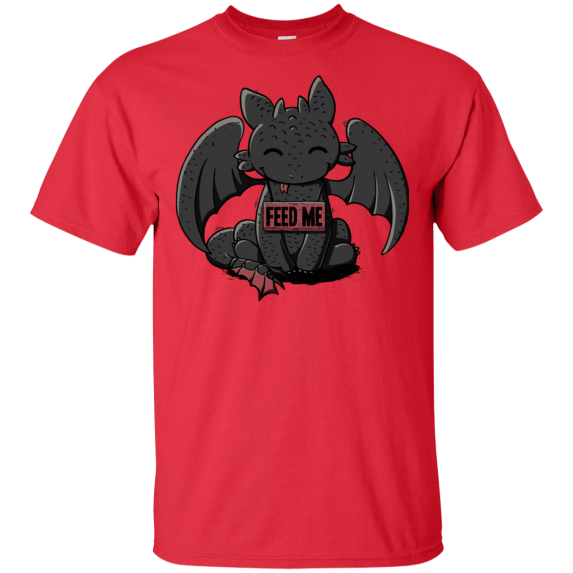 T-Shirts Red / S Toothless Feed Me T-Shirt