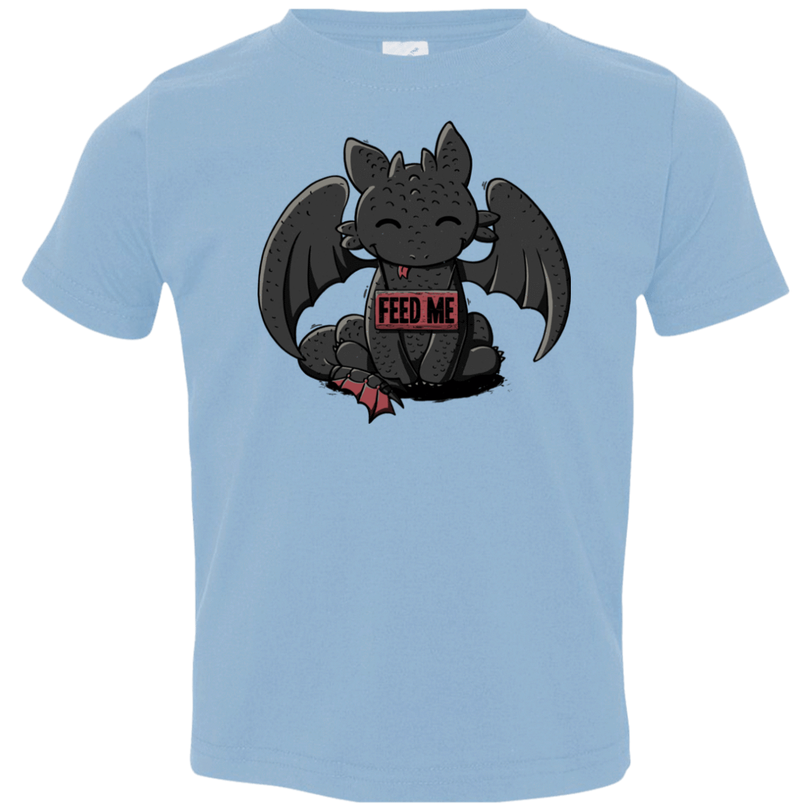 T-Shirts Light Blue / 2T Toothless Feed Me Toddler Premium T-Shirt