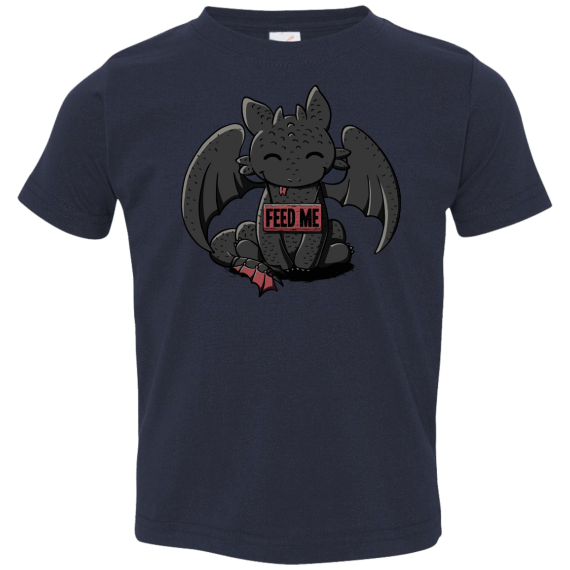 T-Shirts Navy / 2T Toothless Feed Me Toddler Premium T-Shirt