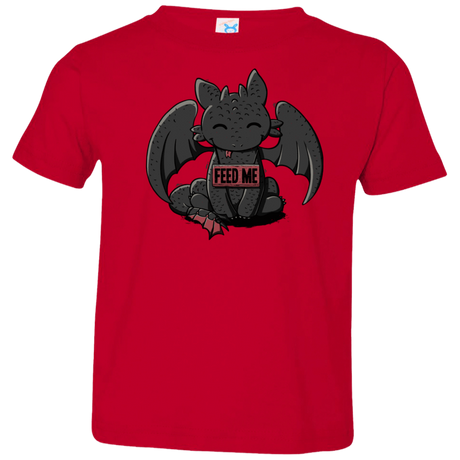 T-Shirts Red / 2T Toothless Feed Me Toddler Premium T-Shirt