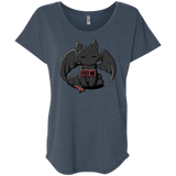 T-Shirts Indigo / X-Small Toothless Feed Me Triblend Dolman Sleeve