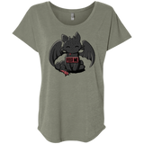 T-Shirts Venetian Grey / X-Small Toothless Feed Me Triblend Dolman Sleeve