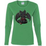 T-Shirts Irish Green / S Toothless Feed Me Women's Long Sleeve T-Shirt
