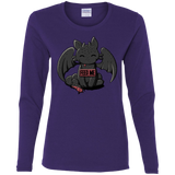 T-Shirts Purple / S Toothless Feed Me Women's Long Sleeve T-Shirt