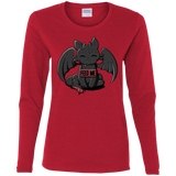 T-Shirts Red / S Toothless Feed Me Women's Long Sleeve T-Shirt