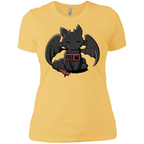 T-Shirts Banana Cream/ / X-Small Toothless Feed Me Women's Premium T-Shirt