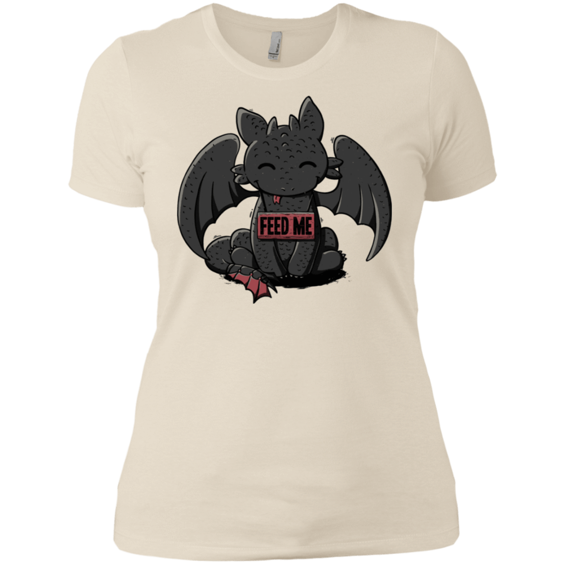 T-Shirts Ivory/ / X-Small Toothless Feed Me Women's Premium T-Shirt