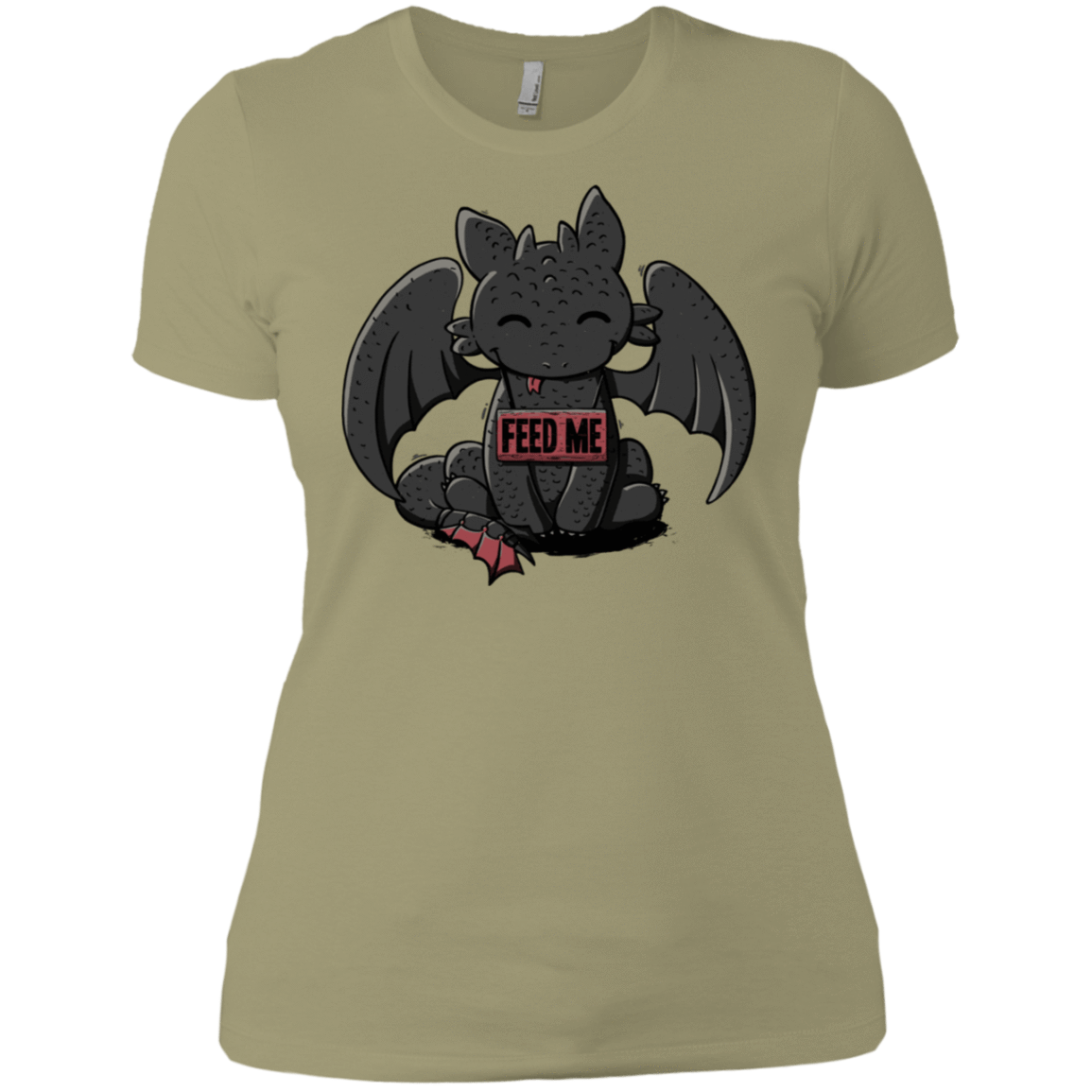 T-Shirts Light Olive / X-Small Toothless Feed Me Women's Premium T-Shirt