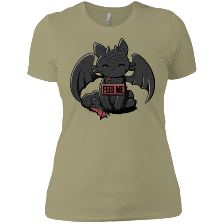 T-Shirts Light Olive / X-Small Toothless Feed Me Women's Premium T-Shirt
