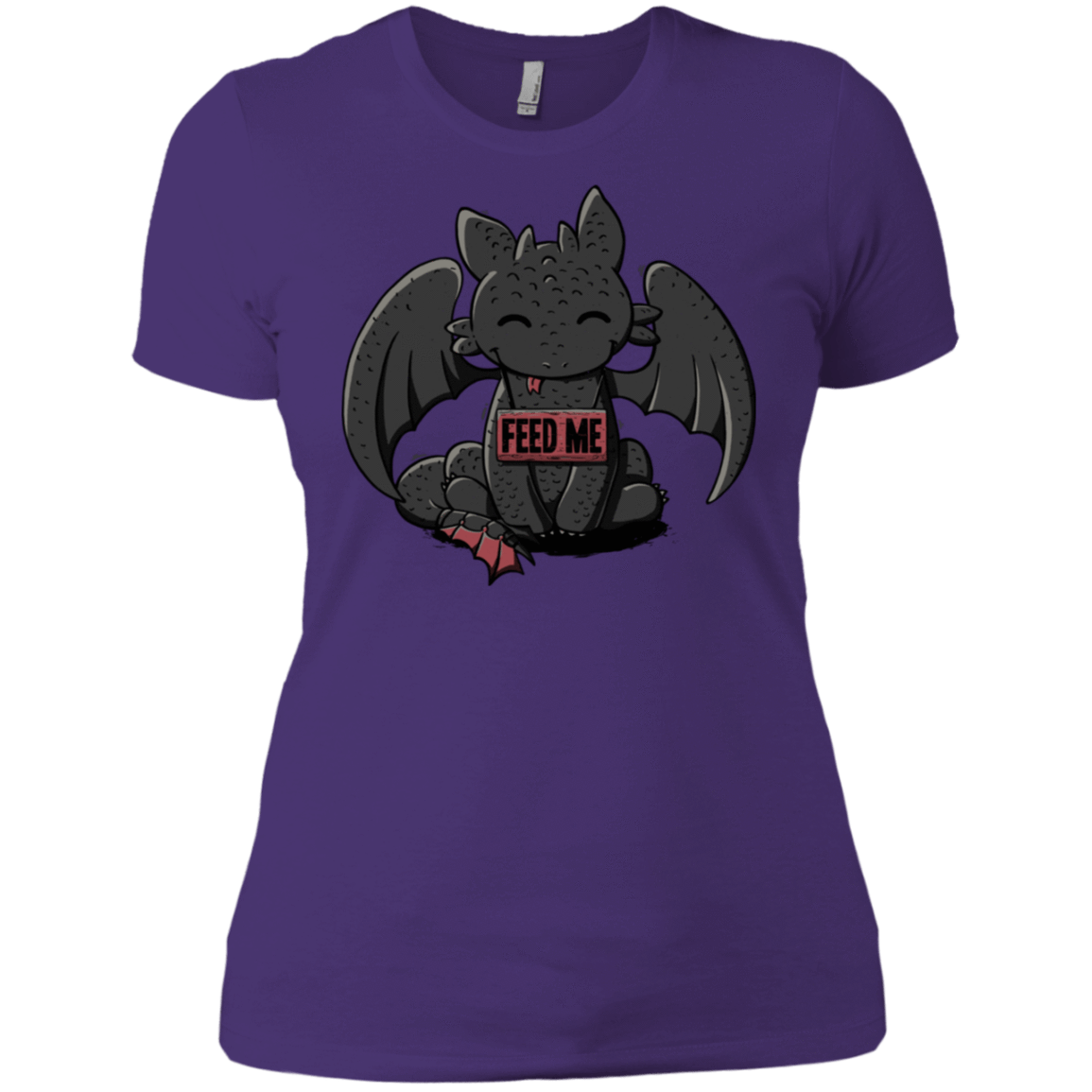 T-Shirts Purple Rush/ / X-Small Toothless Feed Me Women's Premium T-Shirt