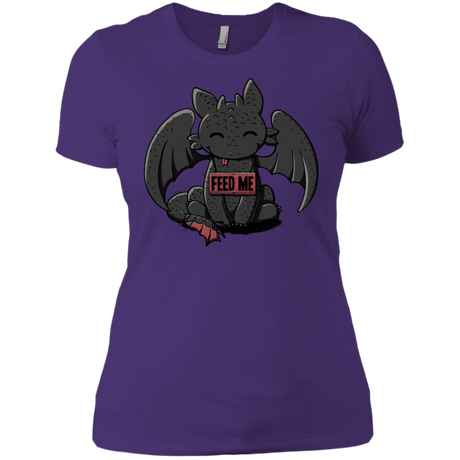 T-Shirts Purple Rush/ / X-Small Toothless Feed Me Women's Premium T-Shirt