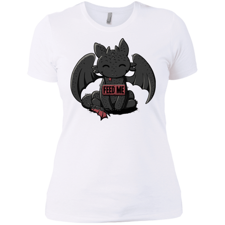 T-Shirts White / X-Small Toothless Feed Me Women's Premium T-Shirt