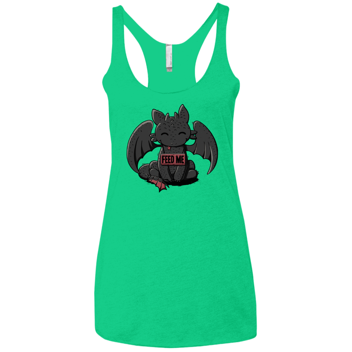 T-Shirts Envy / X-Small Toothless Feed Me Women's Triblend Racerback Tank