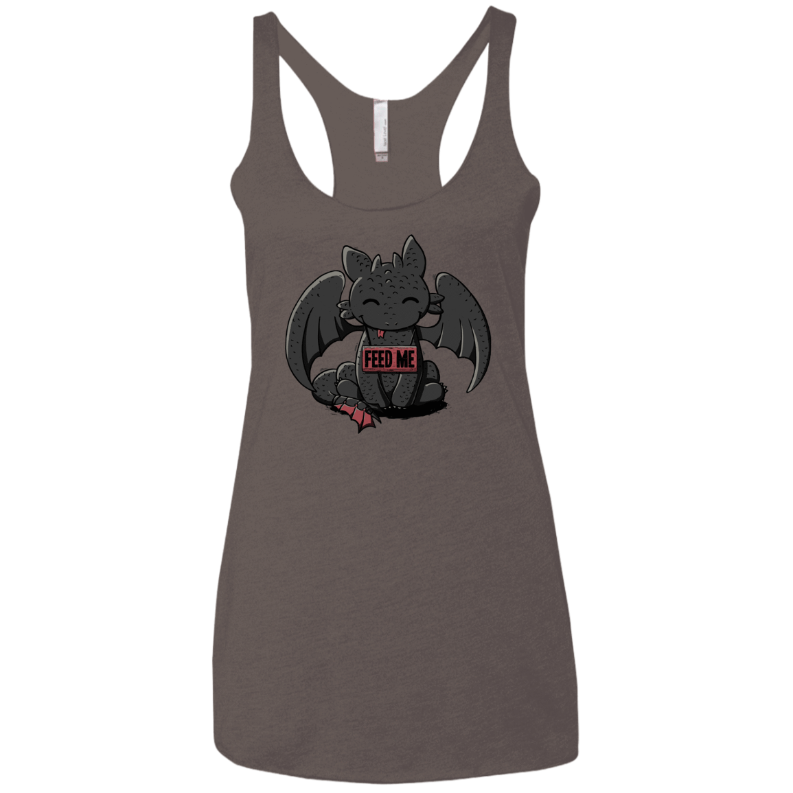 T-Shirts Macchiato / X-Small Toothless Feed Me Women's Triblend Racerback Tank