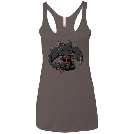 T-Shirts Macchiato / X-Small Toothless Feed Me Women's Triblend Racerback Tank