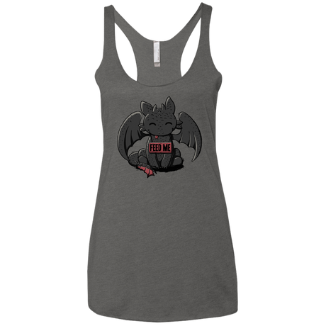 T-Shirts Premium Heather / X-Small Toothless Feed Me Women's Triblend Racerback Tank