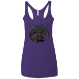 T-Shirts Purple Rush / X-Small Toothless Feed Me Women's Triblend Racerback Tank