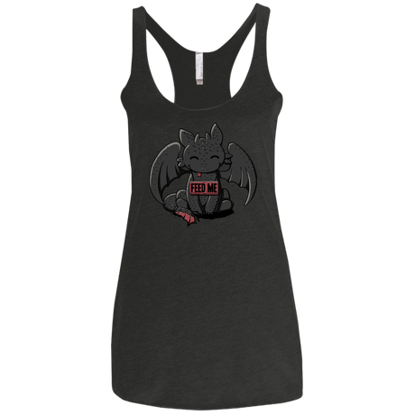 T-Shirts Vintage Black / X-Small Toothless Feed Me Women's Triblend Racerback Tank