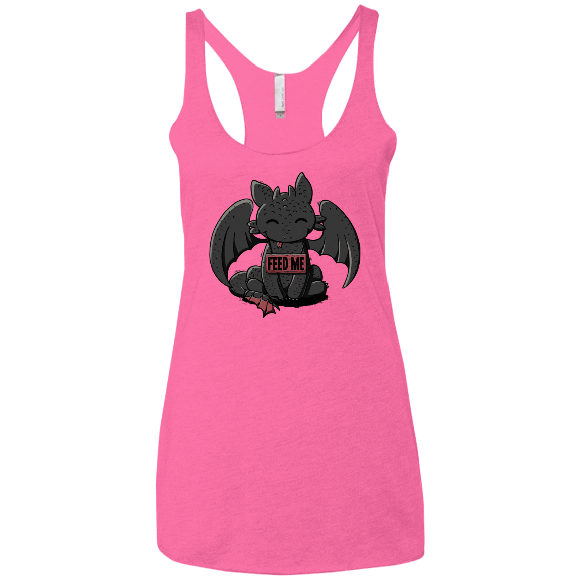 T-Shirts Vintage Pink / X-Small Toothless Feed Me Women's Triblend Racerback Tank