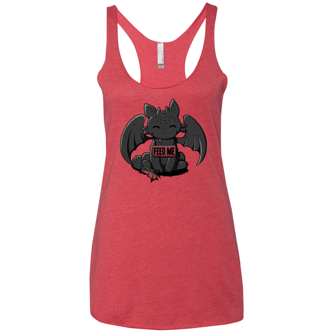 T-Shirts Vintage Red / X-Small Toothless Feed Me Women's Triblend Racerback Tank