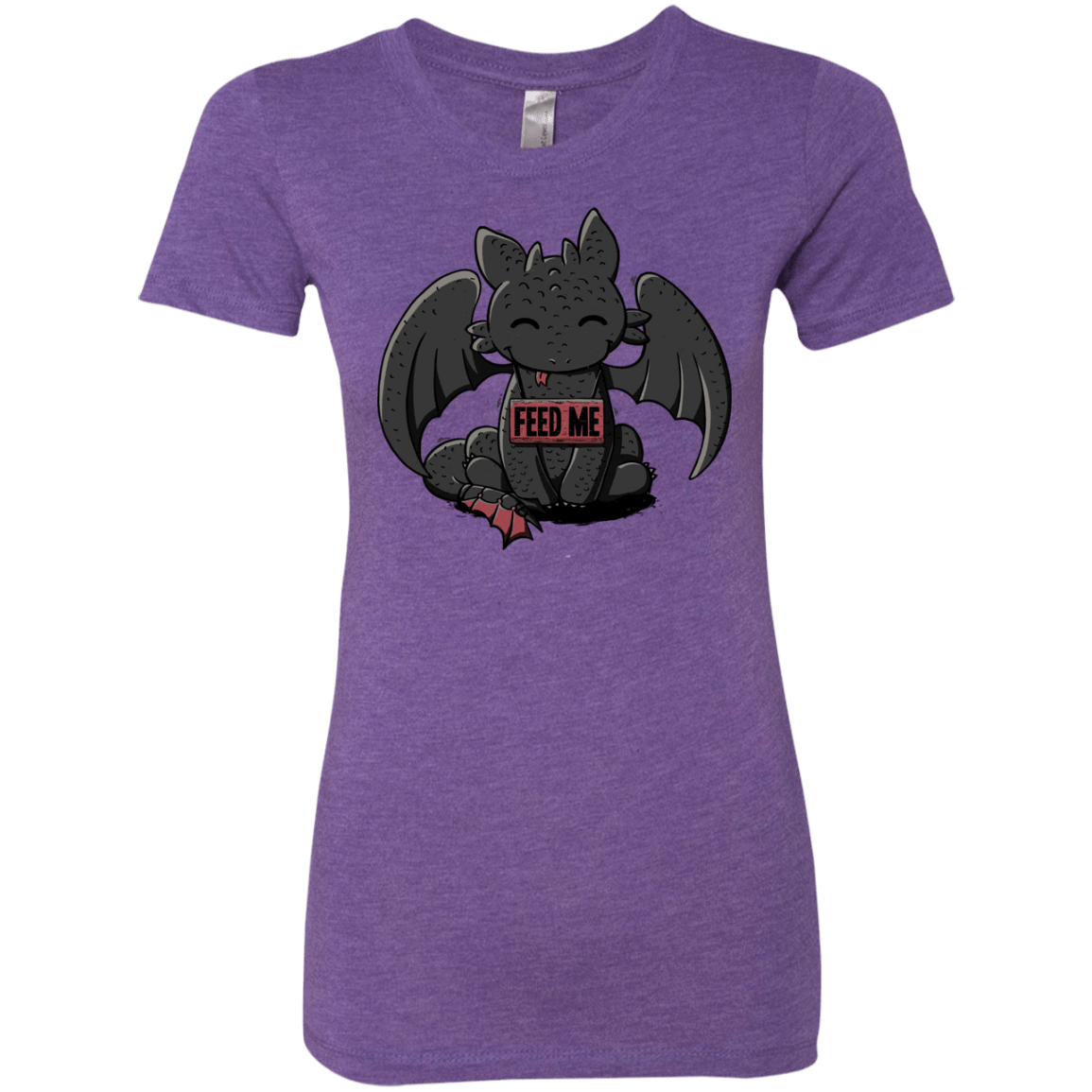 T-Shirts Purple Rush / S Toothless Feed Me Women's Triblend T-Shirt