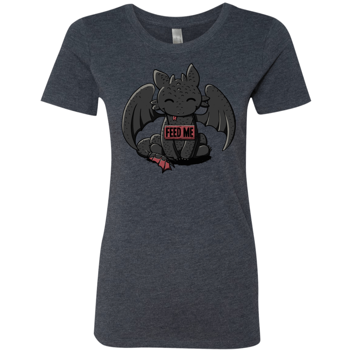 T-Shirts Vintage Navy / S Toothless Feed Me Women's Triblend T-Shirt