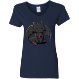 T-Shirts Navy / S Toothless Feed Me Women's V-Neck T-Shirt