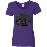 T-Shirts Purple / S Toothless Feed Me Women's V-Neck T-Shirt