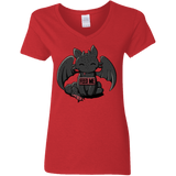 T-Shirts Red / S Toothless Feed Me Women's V-Neck T-Shirt